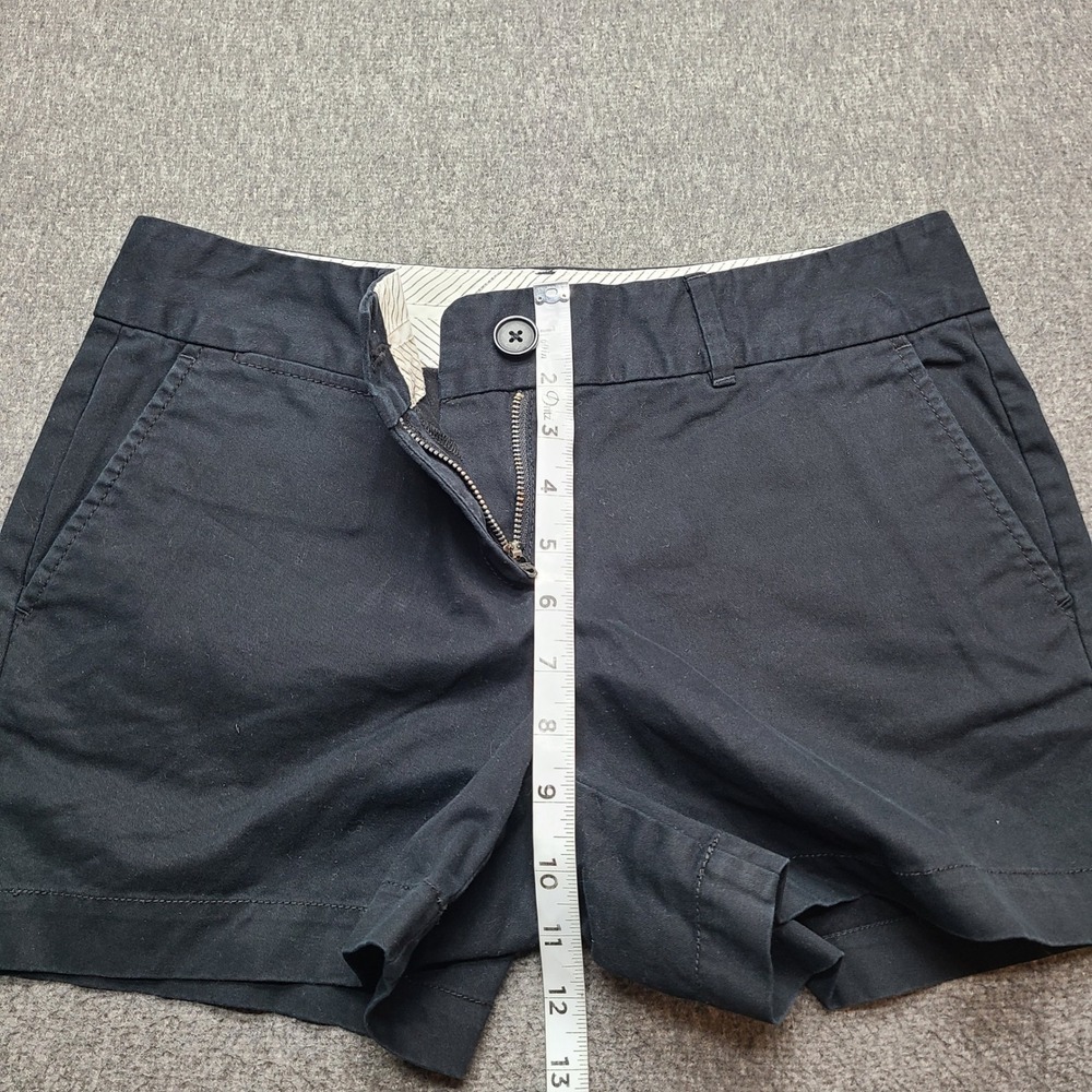 Ann Taylor LOFT Chino Shorts Womens 2 Black Excellent Cotton Mid Rise 4in Inseam - Picture 3 of 7